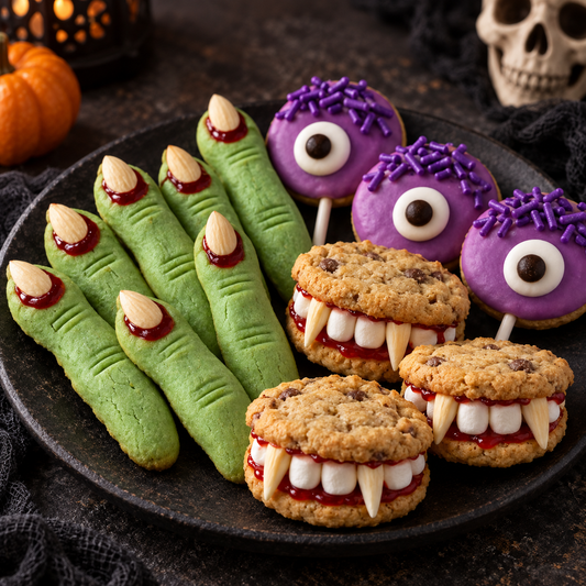 Día 1 · Lunes 5 Oct · Dedos de bruja y galletas monstruosas | Taller infantil de Halloween