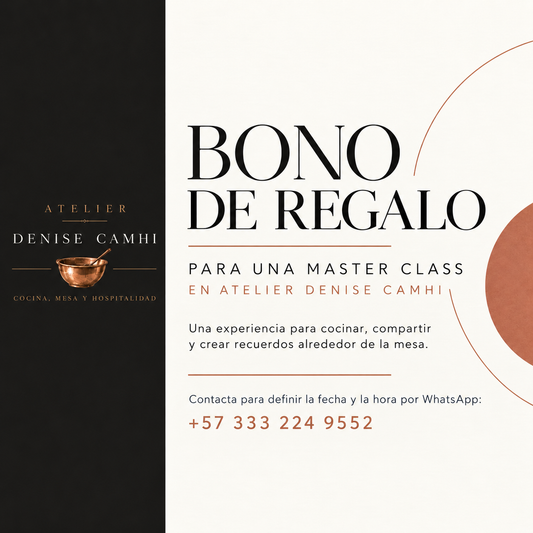 Bono de regalo para Master Class de cocina | Atelier Denise Camhi