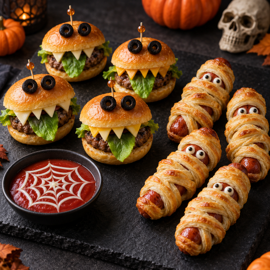 Día 2 · Martes 6 Oct · Minihamburguesas monstruosas y momias de hojaldre | Taller infantil de Halloween