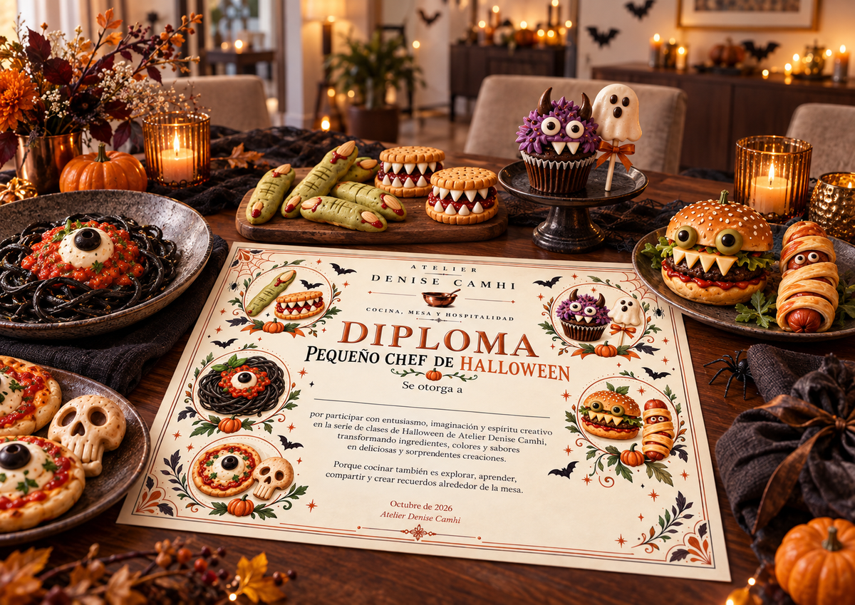 Día 5 · Viernes 9 Oct · Pasta embrujada de Halloween | Clase para pequeños cocineros