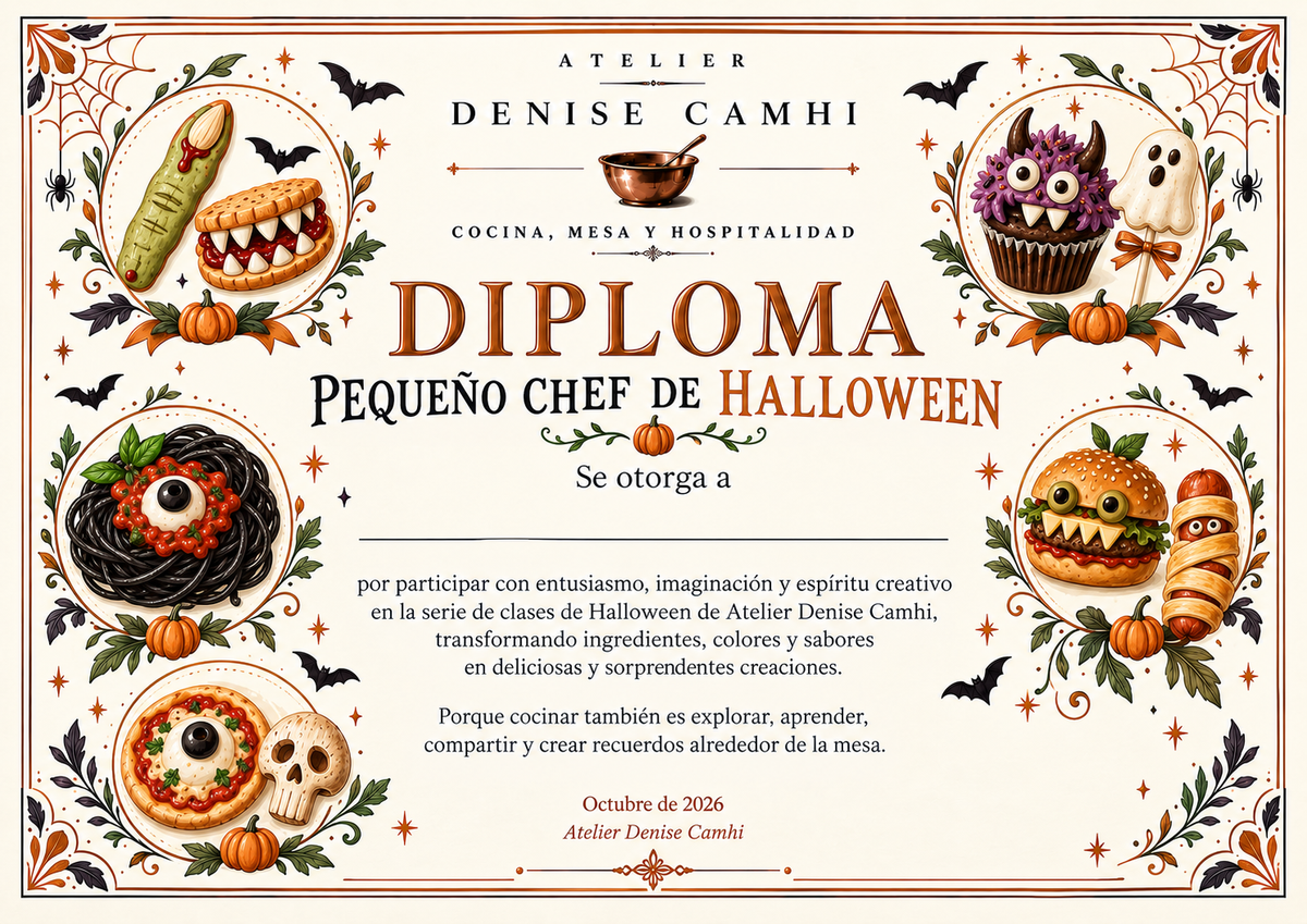 Día 5 · Viernes 9 Oct · Pasta embrujada de Halloween | Clase para pequeños cocineros